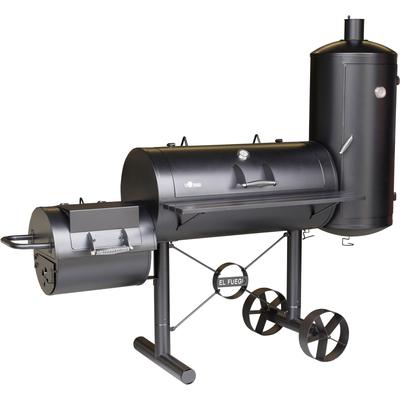 Smoker EL FUEGO "Kiona", schwarz, B:211cm H:173cm T:70cm, Grills, BxTxH: 211x70x173 cm