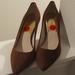 Michael Kors Shoes | Michael Kors Suede Camel Color Heels Nwt | Color: Brown/Tan | Size: 9.5