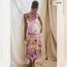 Anthropologie Dresses | Anhropologie V-Neck Ruffle Midi Dress Size S | Color: Black/Pink | Size: S