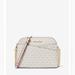 Michael Kors Bags | Michael Kors Jet Set Travel Medium Logo Dome Crossbody Bag, Powder Blush | Color: Pink/White | Size: Os