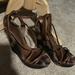 Burberry Shoes | Authentic- Burberry Wedge Sandals Sz:39 | Color: Brown/Tan | Size: 39
