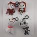 Disney Toys | Nightmare Before Christmas Plush Bag Clips | Color: Black/White | Size: 3-4"