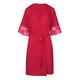 Women's Red Elegant Robe - Viscose And Lace - Ruby L/Xl Oh!Zuza Night & Day