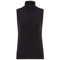 Women's Slim Fit Sleeveless Turtle-Neck Blouse - Black Medium Peraluna