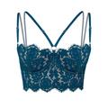 Women's Blue Frisson Bustier Tourmaline 34D Monique Morin Lingerie