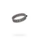 Women's Mini Bracelet - Black Crystal, Silver Kuu