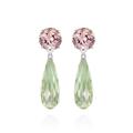 Women's Silver / Pink / Purple Green Amethyst & Morganite Drop Earrings Augustine Jewels