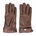 Men's Handmade Deerskin Gloves Brown Alvaro 8.5" Dalgado