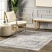 Gray 72 x 48 x 0.04 in Area Rug - Langley Street® Ivette Persian Stain Resistant Machine Washable Area Rug | 72 H x 48 W x 0.04 D in | Wayfair