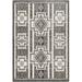 White 120 x 94 x 0.28 in Area Rug - Bungalow Rose Rectangle Oriental Machine Woven Area Rug in Black/Cream | 120 H x 94 W x 0.28 D in | Wayfair