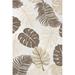 Brown 114 x 90 x 0.2 in Area Rug - Bayou Breeze Ryleigh Textured Leaves Indoor/Outdoor Area Rug Polypropylene | 114 H x 90 W x 0.2 D in | Wayfair