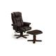 Julian Bowen Malmo Massage Recliner & Stool Armchair / Brown