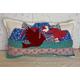 New Handmade Cardinal Bird Pillow Vintage Feed Sack Quilt Chenille Bedspread