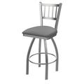 Holland Bar Stool 36 in. Contessa Swivel Outdoor Bar Stool with Breeze Sidewalk Seat Stainless Steel