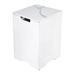 Elementi Plus Propane Tank Cover Table Outdoor Fire Pit Side Table Square Propane Tank Hideaway Storage Box for 20lb Propane Gas Tank Concrete Marble Porcelain - Bianco White 15.9 x 15.9 x 24.9