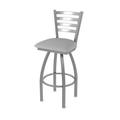 Holland Bar Stool 25 in. Jackie Swivel Outdoor Counter Stool with Breeze Sidewalk Seat Stainless Steel
