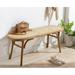 Guyou 45 Farmhouse Wood Bench Small Rattan Cane Bench Wicker Bench Dining Bench for Dining Room End of Bed Living Room Entryway Foyer Indoor Weave Bench