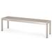 Afuera Living Outdoor Aluminum Dining Bench in Natural and Silver