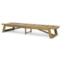 Afuera Living Modern / Contemporary Outdoor Wood and Iron Chaise Lounge in Teak