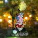 WQJNWEQ Solar Garden with Lamp Decoration-Garden Gnomes Decor Statue with Colorful Gradient Solar LED Lights Decoration for Outdoor Patio Balcony Meadow Ornament for Birthday Gifts for Women