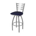 Holland Bar Stool 36 in. Jackie Swivel Outdoor Bar Stool with Breeze Sapphire Seat Stainless Steel