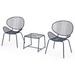 Afuera Living 3 Piece Outdoor Conversation Set in Matte Navy Blue