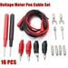 BAMILL 16-Piece Multimeter Test Leads Probe Voltmeter Alligator Cable Clip Kit