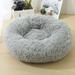 Multi-colour Faux Fur Fluffy Round Pet Bed For Dog & Cat Calming Dog Bed & Cat Bed