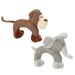 MGStore Pet Dog Plush Animal Modeling Puppy Vocal Toy Biting Teething Resistance Molar Brown