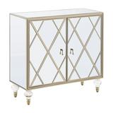 Coaster Furniture Astilbe Mirror and Champagne 2-door Accent Cabinet