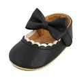 12-15 Months Baby Girls Shoes Infant Mary Jane Flats Princess Wedding Dress Baby Sneaker Shoes Newborn Baby Bowknot Princess Soft Baby Children s Non-slip Toddler Shoes Black