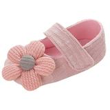 12-15 Months Baby Girls Shoes Infant Mary Jane Flats Princess Wedding Dress Baby Sneaker Shoes Toddler Kid Baby Girls Princess Cute Toddler Flowers Soft Sole Solid Color Shoes Pink