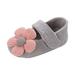12-15 Months Baby Girls Shoes Infant Mary Jane Flats Princess Wedding Dress Baby Sneaker Shoes Toddler Kid Baby Girls Princess Cute Toddler Flowers Soft Sole Solid Color Shoes Gray