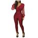 Comfy Jumpsuits For Women Women s Fashion V-neck Sequined Mesh Rompers Long Sleeve Pocket Long Jumpsuit