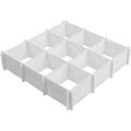 Diy Drawer Divider Adjustable Drawer Organizer Grid Thickening Drawer Divider Partition Panel For Socks Belts Office Kitchen (White 8Pcs)