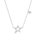 Smart Jewel - Collier mit Sternen und Zirkonia, Silber 925 Ketten Silber Damen