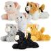 Prextex 6 Inch Plush Cats Realistic Pack of 6