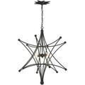 4 Light Chandelier-32 Inches Tall And 27 Inches Wide -Traditional Installation Crystorama Lighting 9236-Bk