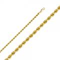14K Gold 4mm Solid Rope DC Chain : 8