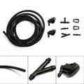 Car Windshield Washer Wiper Water Spray Nozzle Jet & Hose Connector For Toyota
