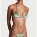 Victoria's Secret Swim | Nwt Victoria's Secret Velvet Triangle Swim Bikini Top/Brazilian Bottom Green Set | Color: Green | Size: Various