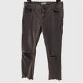 Free People Jeans | Free People Distressed Gray Crop Denim | Color: Gray | Size: 31