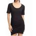 Athleta Dresses | Athleta Seeker Tee Ruched Tulip Dress Size M Black Modal | Color: Black | Size: M