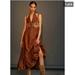 Anthropologie Dresses | Anthropologie Flounced Maxi Dress Size 18 | Color: Tan | Size: 18w