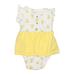 Carter's Short Sleeve Outfit: Yellow Floral Tops - Kids Girl's Size 18