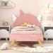 Unicorn Shape Wooden Cute Twin Size Platform Bed