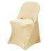 Efavormart 20 PCS Champagne Spandex Stretch Folding Chair Cover