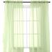 Solid Sheer Window Drapes (Set of 2) Multipurpose Sheer Curtains 40 X 84 inch Sage