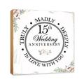 Lifesong Milestones Tabletop Signs Farmhouse Decor for Wedding Anniversary Gift Ideas