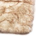 Sanmadrola Faux Fur Rug Fluffy Soft Faux Fox Fur Area Rugs for Bedroom Livingroom Kids Room Decor Shaggy Fur Rugs Anti-Skid 2x3 ft Rectangle White with Brown